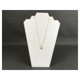 14kt Tested Gold Chain And Horse Pendant