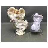 Boyd Art Glass Vtg Angel Figurine & Roman Celeste