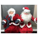 Handmade Xlsanta & Mrs Claus Shelf/table Sitters