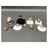 Vtg Mostly Avon Costume Jewelry Rings