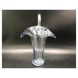 Studio Art Glass Basket W Striations