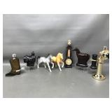 Vtg Avon After Shave Bottles & Porcelain Horses