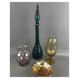 Mcm Art Glass Decanter, Carnival Glass & More!