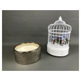 Avon Vtg Chirping Love Birds & Avon Scented Candle