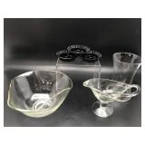 Mcm Glass Ruffle Bowl & More!