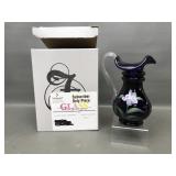 Fenton Royal Purple Pitcher Glass Messenger Excl