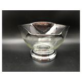 Mcm Silversmoke Glass Lusterware Serving Bowl