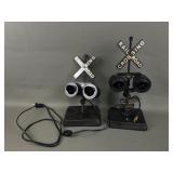 Vintage Railroad Crossing Novelty Lamps