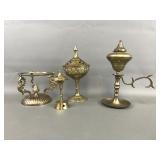 Vintage Brass Finger Lamp, Oil Lamp & More!