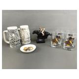 Ceramic Clydesdale Steins, Bud Glasses & More