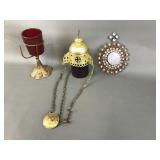 Antq. Sanctuary Brass Votive Holder & Orthodox