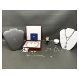 Vintage Avon Compact & More Costume Jewelry