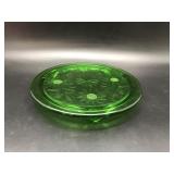 Uranium Glowing Vtg Jeanette Glass Depression Cake