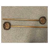 Vintage Wood & Velvet Collection Baskets