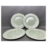 Vtg Varages Safe Green Embossed French Plates