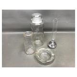 1991 Planters Mr.peanut Glass Jar & Mid-cent. Ash