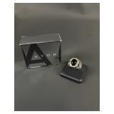 Sterling Silver Semi-precious Onyx Ring, Avon