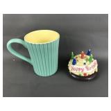 Ganz Lidded Ceramic Birthday Cupcake Trinket Box
