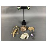 Vintage Figural Brooches & Clip Earrings