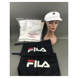 Vintage Fila Towel, Visor, And Bags