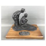 Vtg. Resin Statue Local 898 United Auto Workers