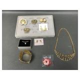 Avon Gold Tone Gilded Mesh Necklace & More