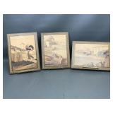 Italian Wooden Marquetry Wall Art Pieces