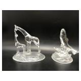 Cristal D'arques Giraffe & Jumping Fish Figurines