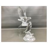 Vtg Waterford Crystal Eagle & Crystal Fish