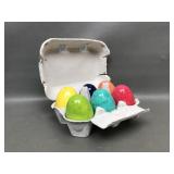 Hand-carved Italian Marble Alabaster Colored Eggs