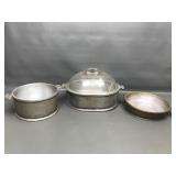 Vtg Guardian Service Hammered Aluminum Casserole