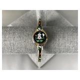 Vintage Cycle, Swiss Made Bangle Watch, Gold Tone