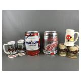 Budweiser Clydesdales Beer Steins & Molson Kegs