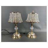 Hollywood Regency-style Chandelier Table Lamps