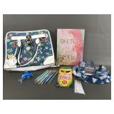Botanical Themed Handbag, Sketch Book & More