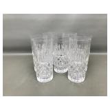 Set Of 7 Bohemia Crystal Highball Glasses