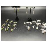 20 Pairs Swarovski Crystal Christmas Tree Earrings