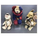 Boyds Bears Bojangles Clown, Demdaco Kanagroo &