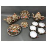 Vtg Japanese Satsuma Nagoya Tea 19pc Set