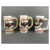 Vtg Ceramarte Clydesdales Budweiser Steins & More
