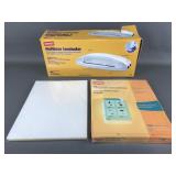 Staples multiuse laminator & 100qty sheet