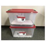 2 New Ornament Storage Boxes 61.5 Qts