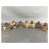 Japanese Fukurokuju Hand Carved Wooden Figure &...