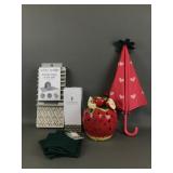 Flamesless Apple & Strawberry Umbrella & More
