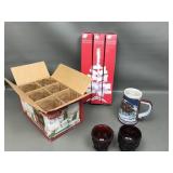 Coca Cola Christmas Bell Soda Glasses & More!