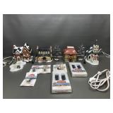 Vtg Lemax Christmas Village Buildings, Figurines &