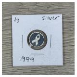 .999 Fine Silver 1 Gram Round