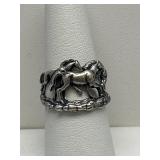 Sterling Silver Horse Ring