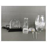 Leaded Crystal Avon Light Up Nativity Scene &