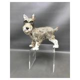 Vtg Cast Iron Painted Scottish Terrier Dog